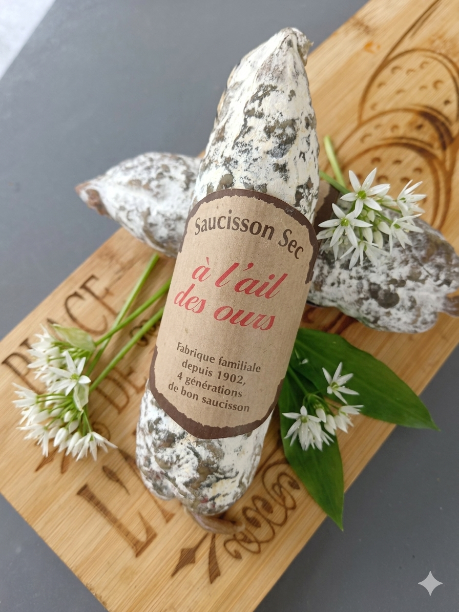 🌿 Saucisson Sec à l'Ail des Ours : Le Printemps s'invite à l'Apéro ! 🌿